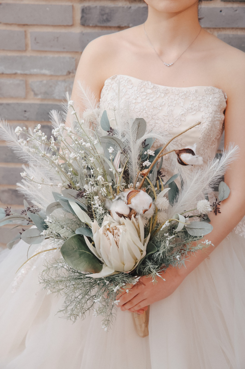 ブーケ　ホワイトグレー