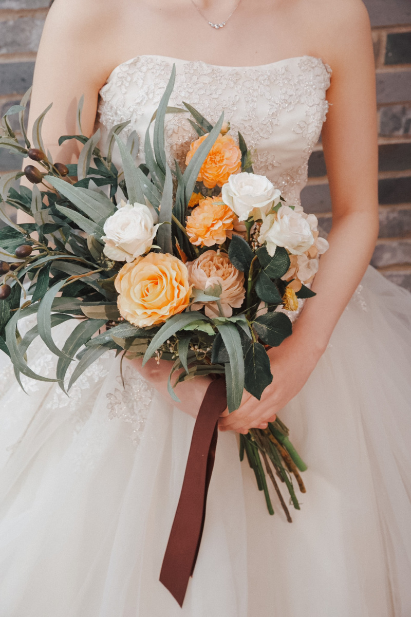 ブーケ　オレンジホワイト