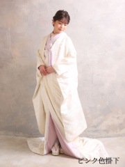 白無垢×ピンク色掛下