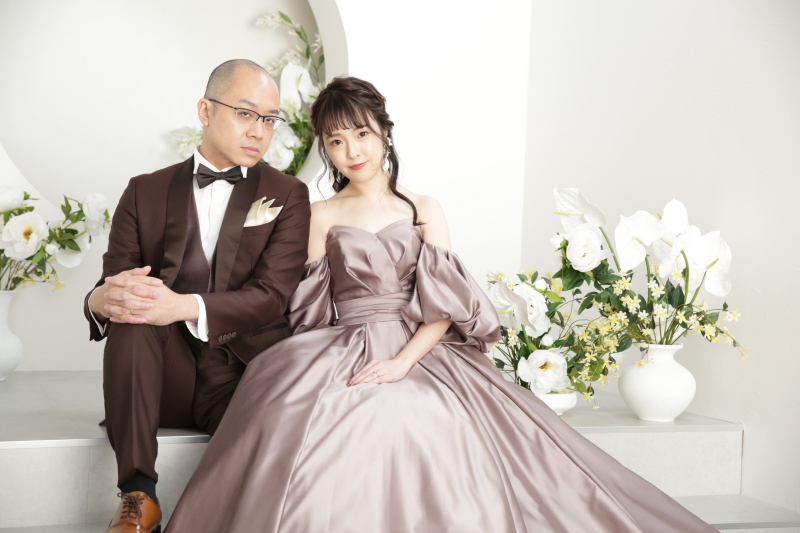 1dayフォトウェディングプランで撮影されたおふたり