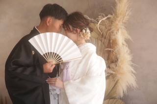 データまるごとプランで洋装２着撮影のおふたり