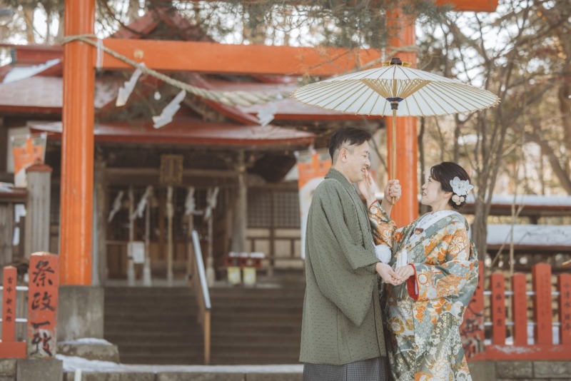 伏見稲荷神社ロケ+スタジオ撮影を叶えたおふたり