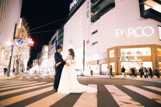 1dayフォトプランでスタジオ・ロケーション撮影をされたお二人