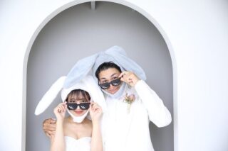 個性あふれるうさぎウェディング