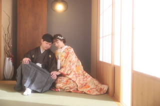 1dayフォトプランで3着撮影のおふたり