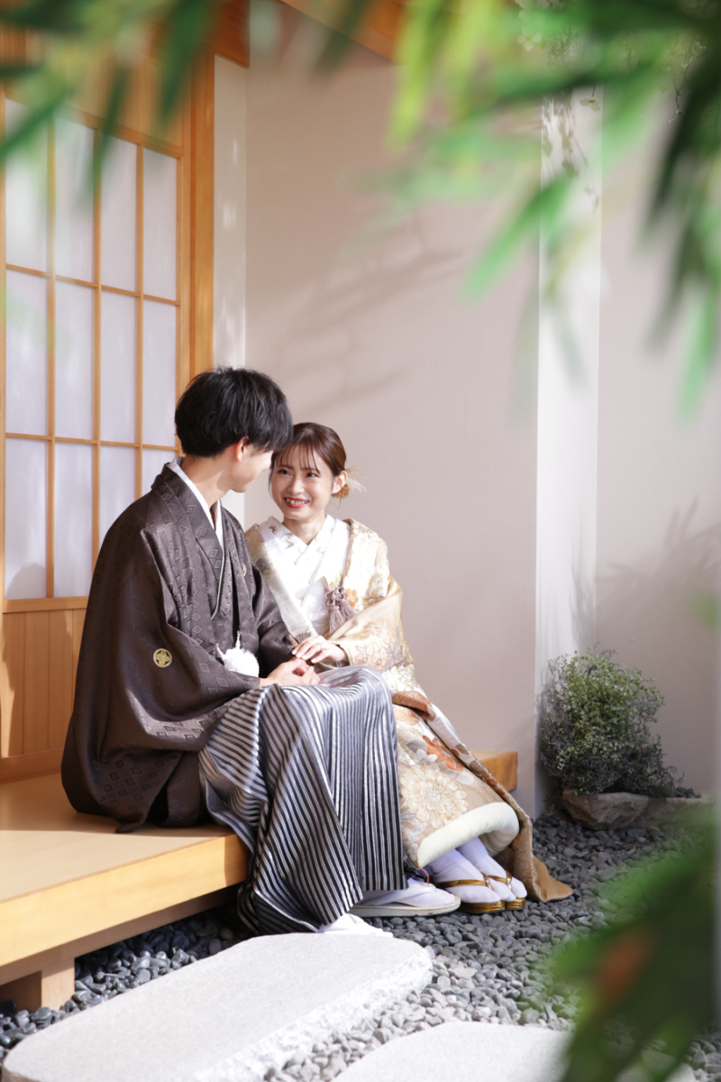 縁側で休憩