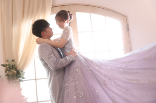 1dayフォトプランで3着撮影のおふたり