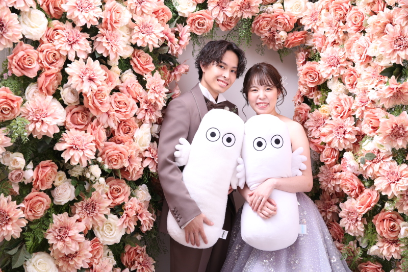 ピンクのお花に囲まれた一枚!