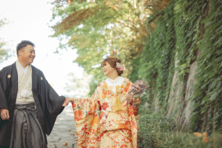 天神山緑地で撮影をされたおふたり