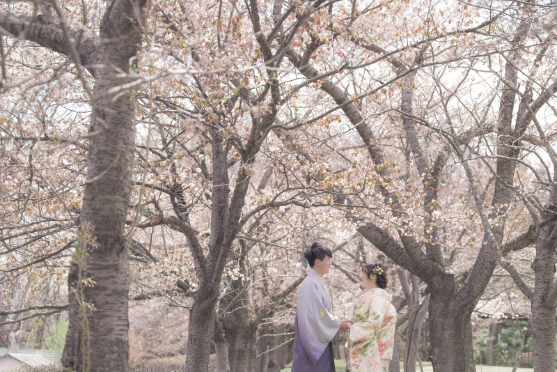 桜を背景にした1枚!