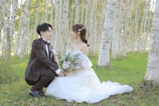 モエレ沼公園×スタジオ撮影をされたおふたり