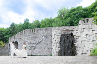 芸術の森で撮影されたおふたり