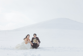 モエレ沼公園で撮影のおふたり