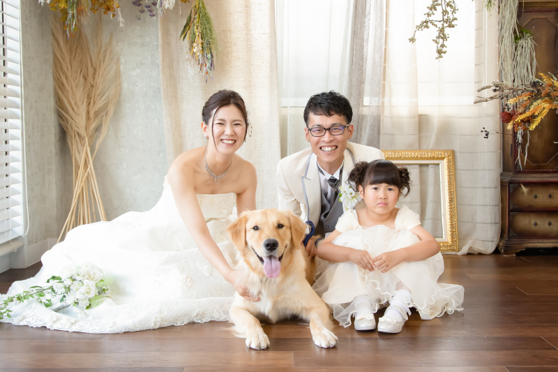 『ペットと撮影プラン』◆洋装1点◆抱っこ撮影OK!衣装、ヘアメイク、データ付き