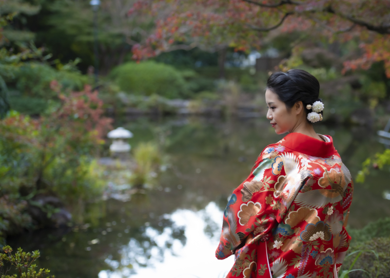 鮮やかな打掛姿♪