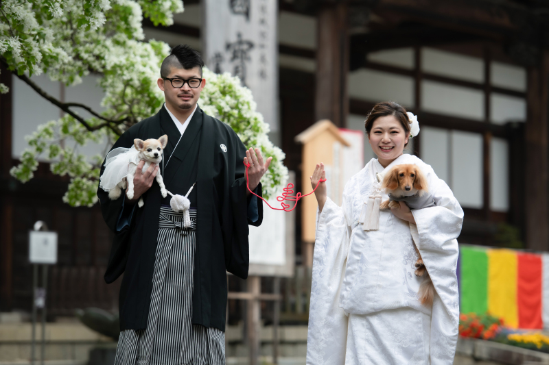 愛犬も一緒にファミリーフォト!