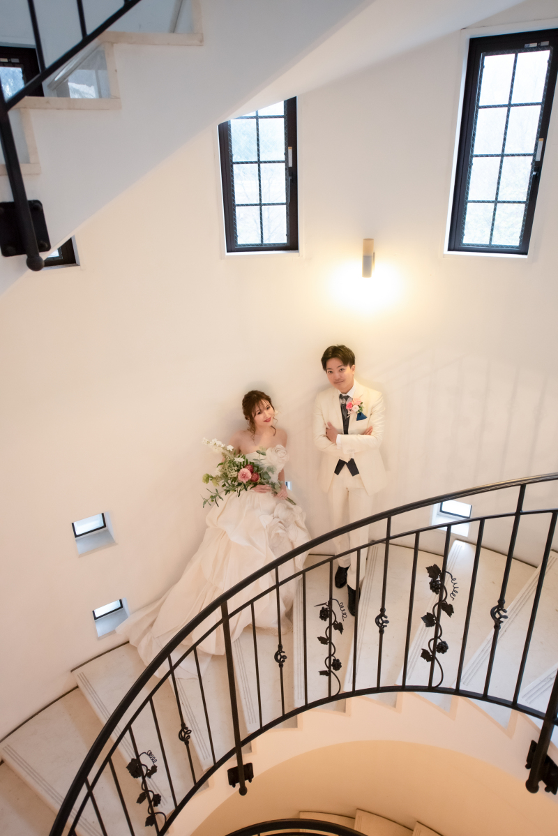 螺旋階段でのショット