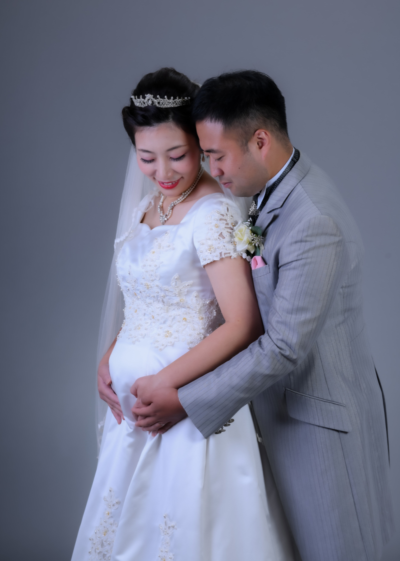 マタニティの和装・洋装スタジオ撮影