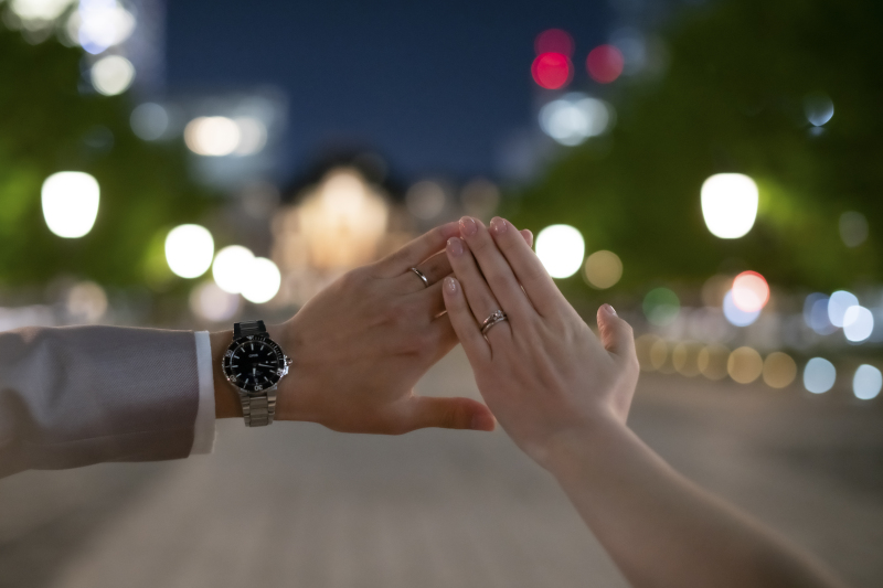 おふたりの指輪でラストカット！