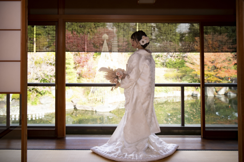 白無垢の新婦様のソロショット♪