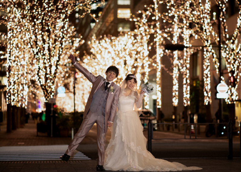 イルミネーションが祝福♪