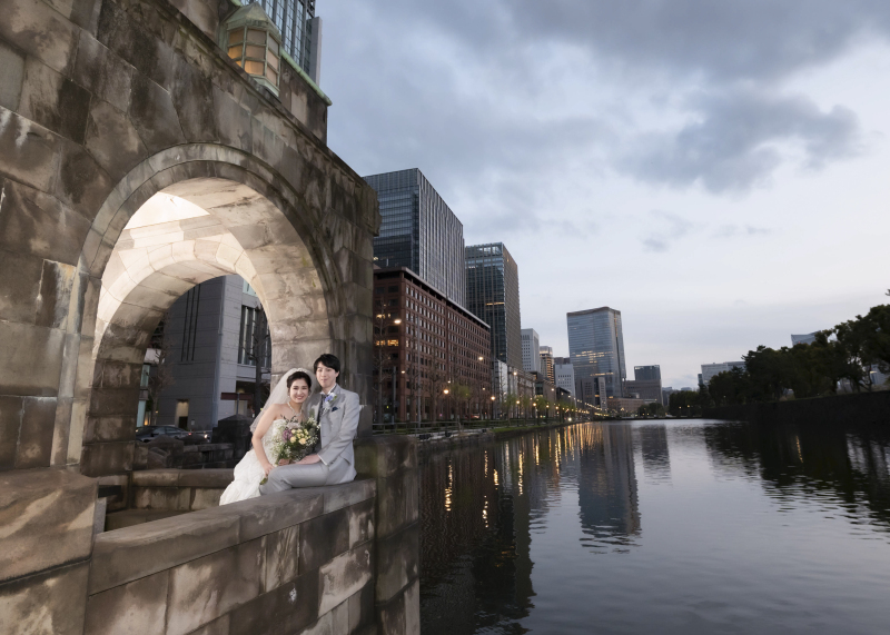 水面に映る灯り