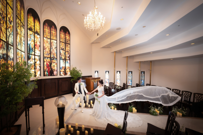 家族も一緒に&hellip;セレモニー風チャペルフォト