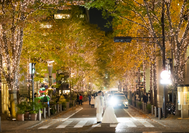 夜景ロケーションで気分を変えて