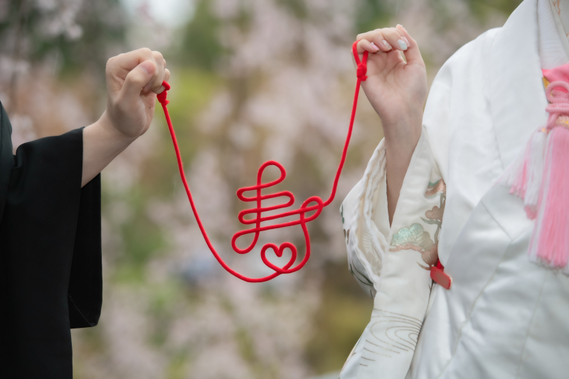 『寿』の赤い糸と