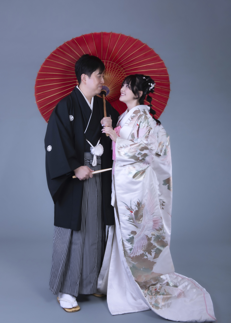 和装でスタジオ撮影