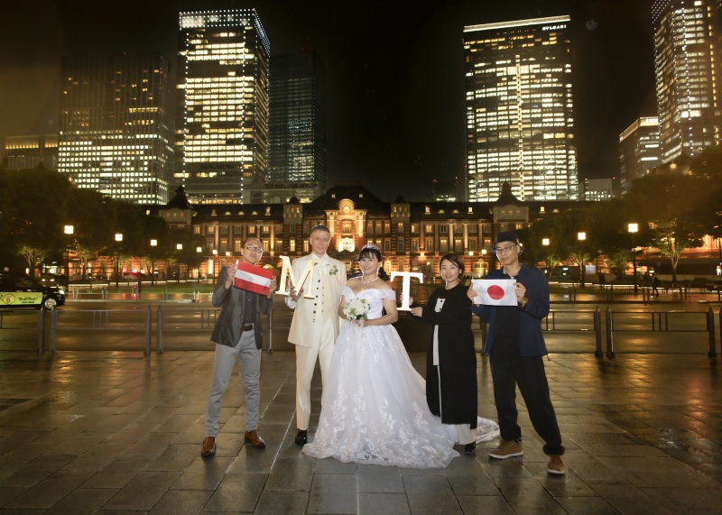 友達も一緒に楽しんだフォトウエディング！