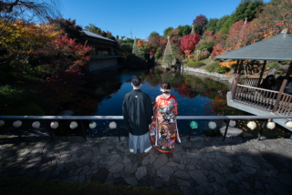 念願の紅葉！庭園＆和室撮影♪