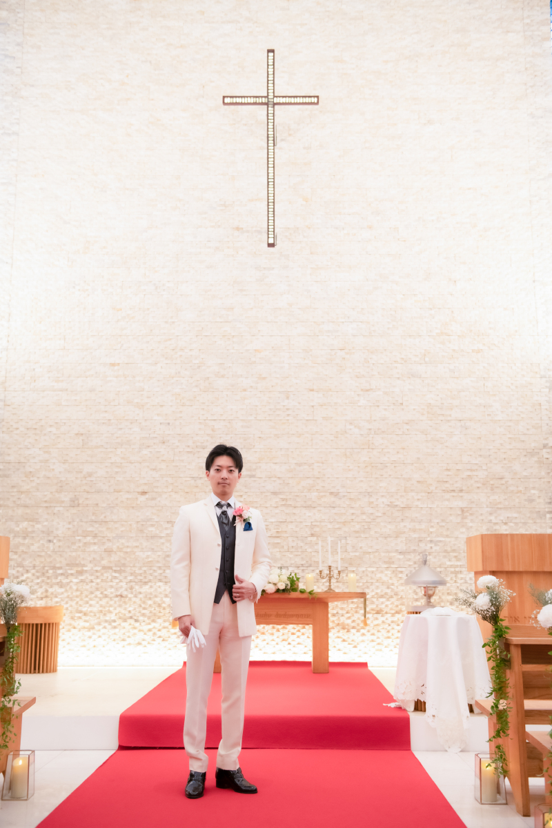 新郎のソロショット