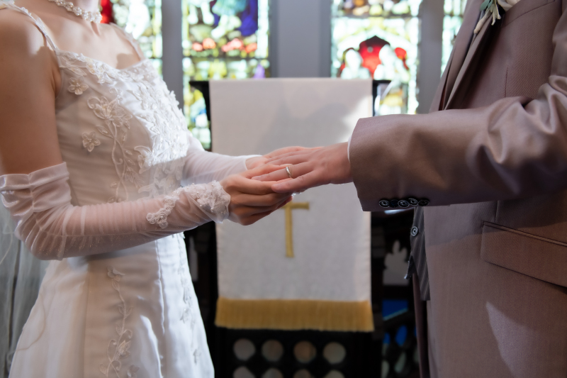 指輪交換シーン