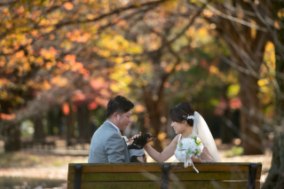 ご入籍＆誕生日に愛犬とウエディングフォト♪