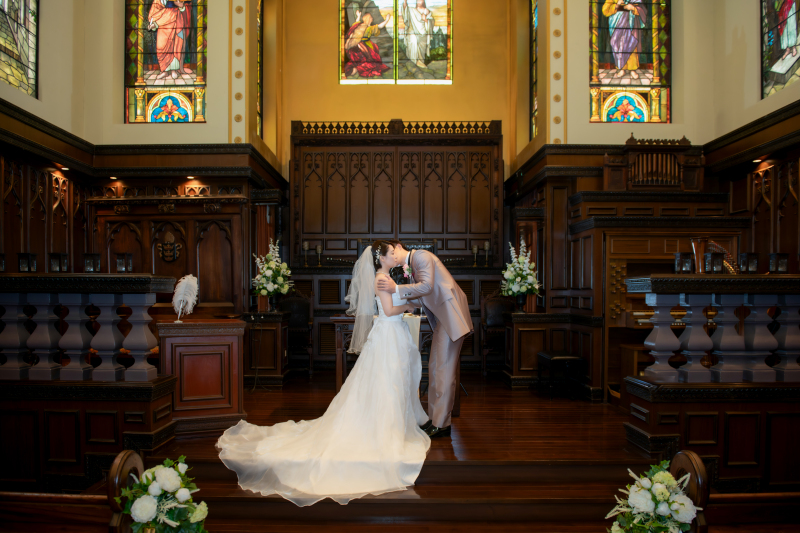 誓いのキスシーン