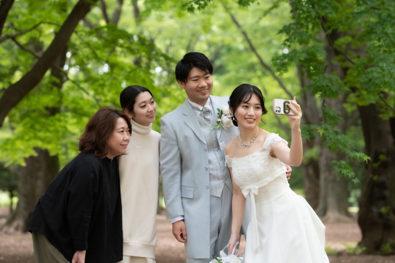 自分の携帯で♪