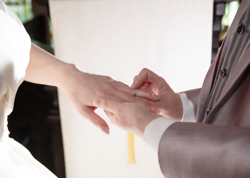 指輪交換シーン♡