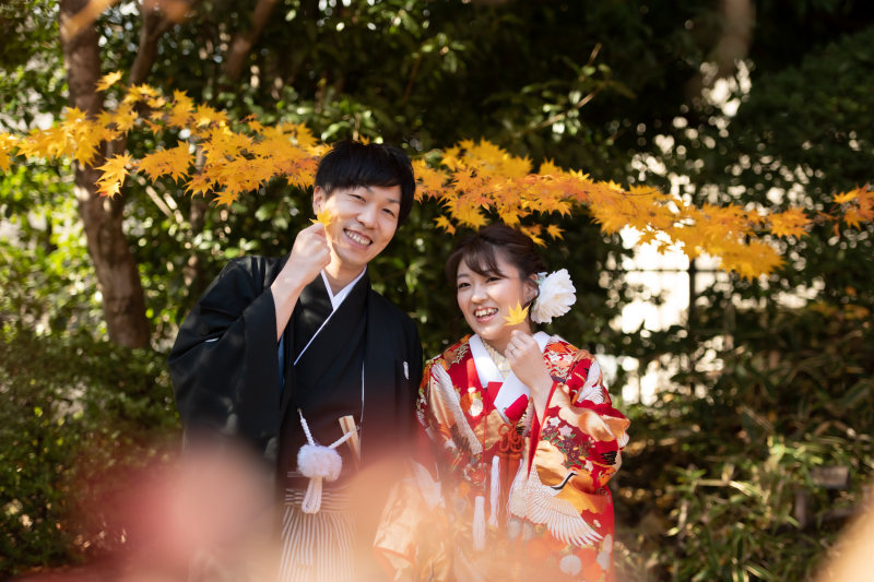 モミジを持って♪