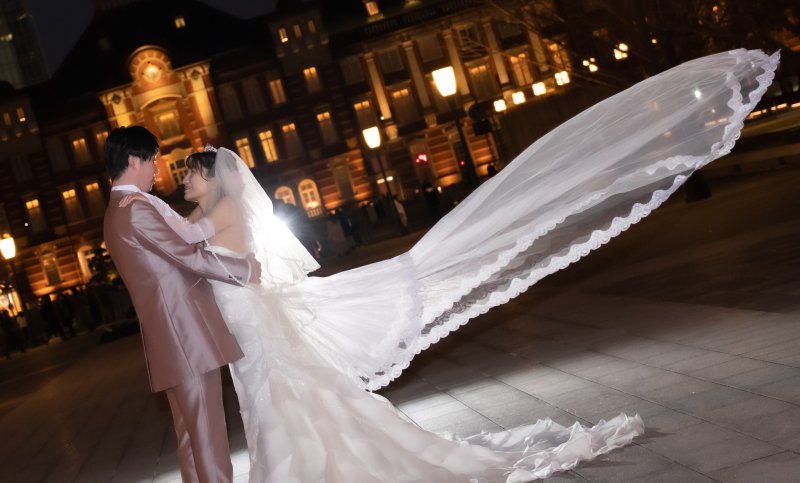 東京駅の夜景撮影♪