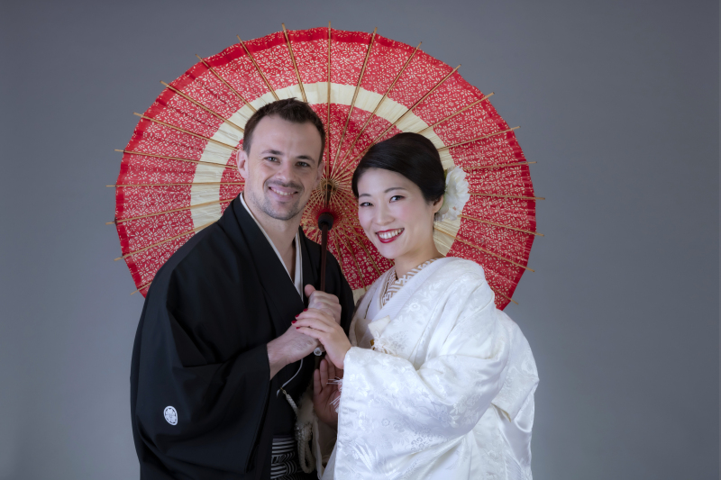 今度は綿帽子を取って撮影です♪