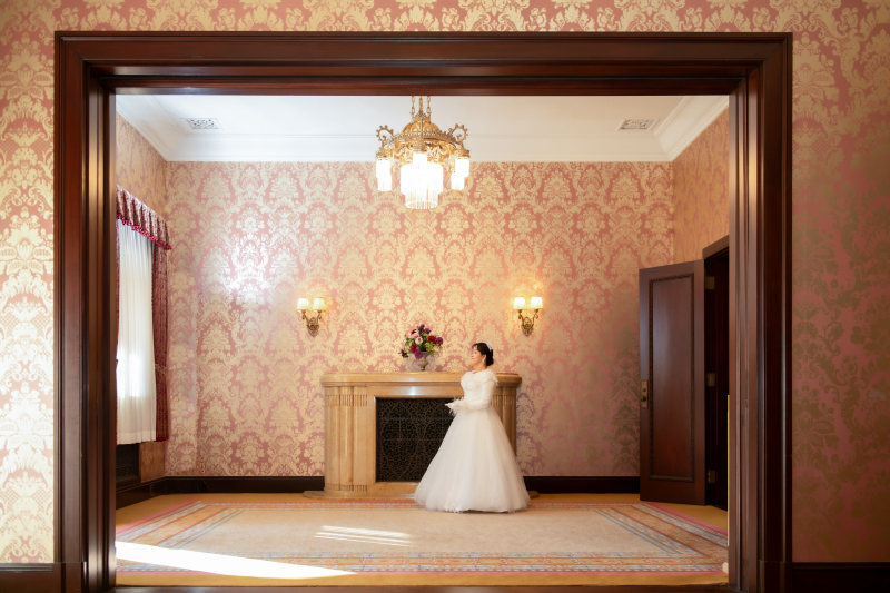 暖炉のお部屋にて