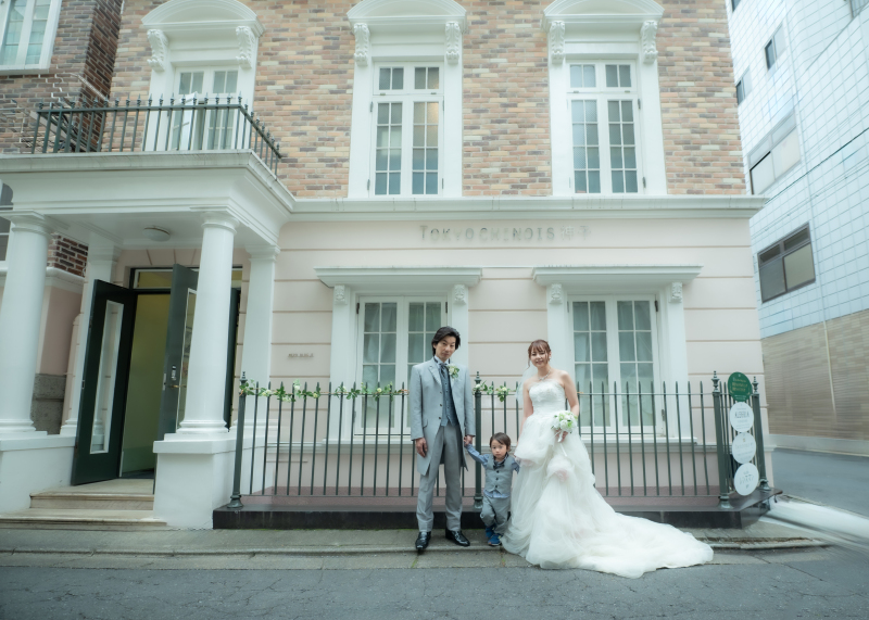 お子様と一緒にスタジオフォトウエディング!