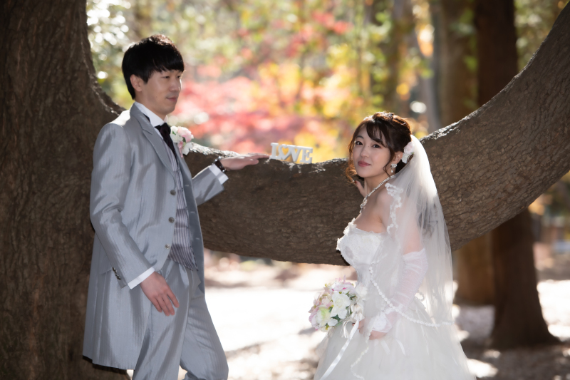 1日目は愛犬と一緒に洋装ロケーション！