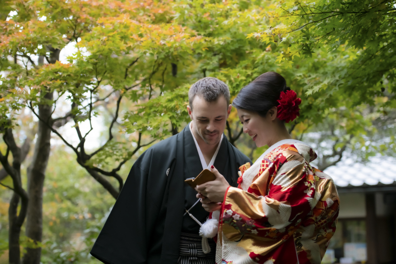 おふたりの携帯でも撮影♪