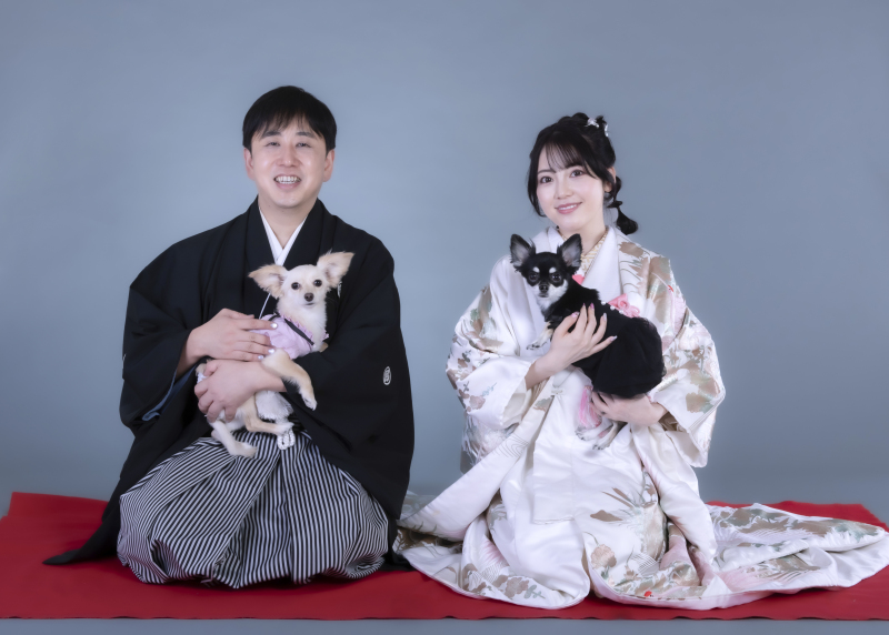 わんちゃんと…