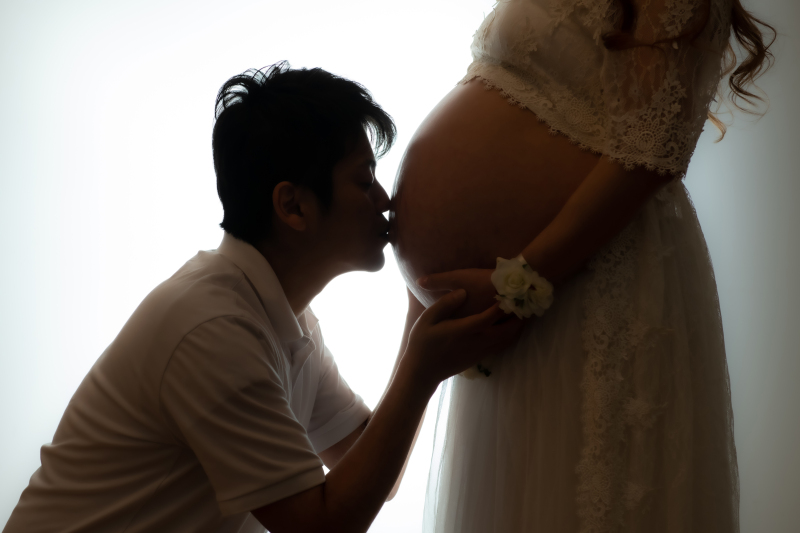 お腹にちゅっ♡