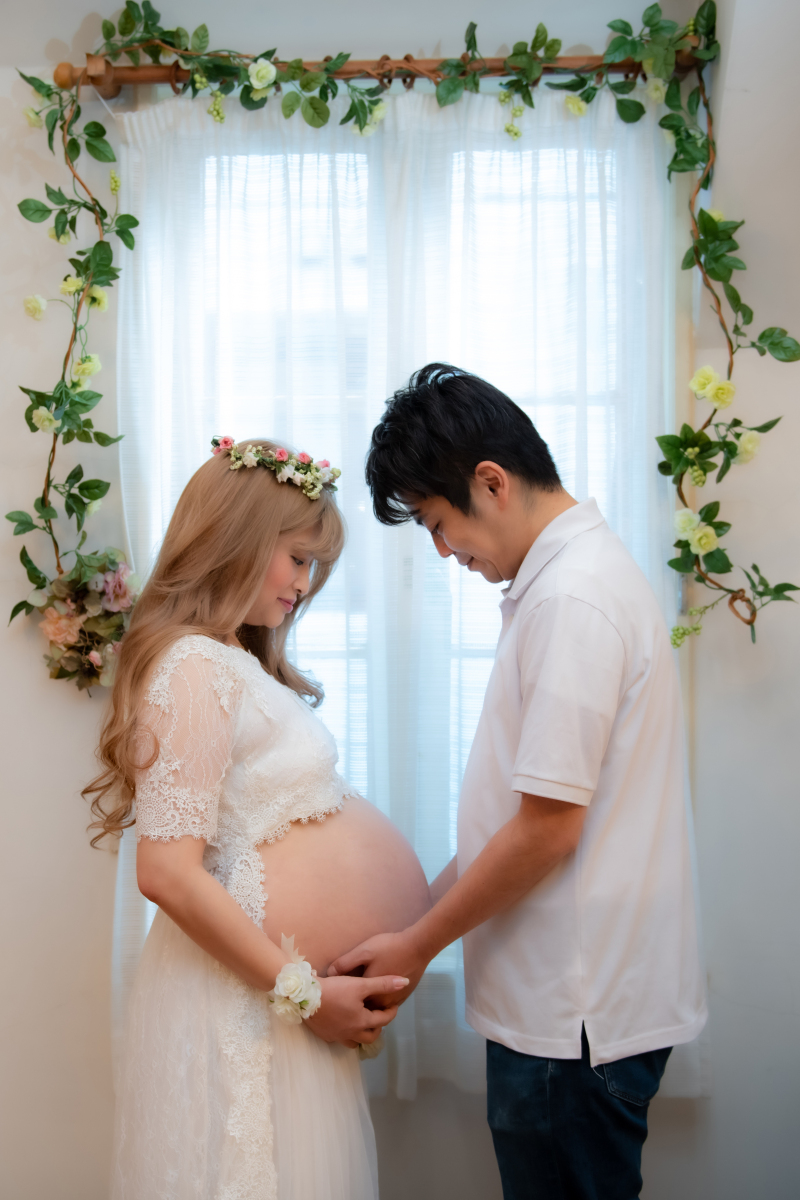 マタニテイドレスにお着替え♪