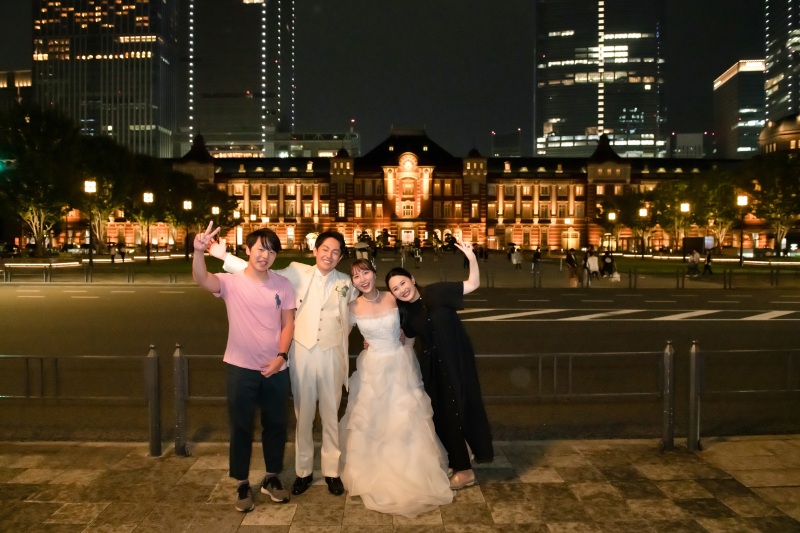 駆けつけてくれた友人さまと！