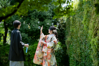 １DAY★和装で庭園×洋装で東京夜景！